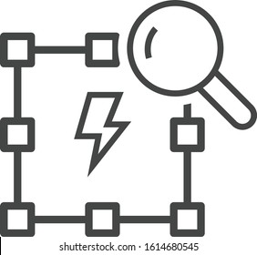 Electric Power Substation At A Glance Icon