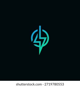 Logotipo de la compañía de Botón de interruptor de energía eléctrica.