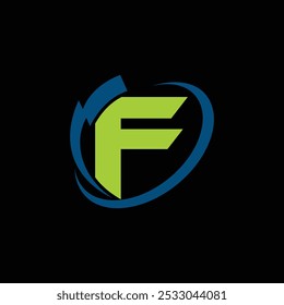 Electric Power Symbol With Letter F