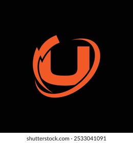 Electric Power Symbol With Letter U