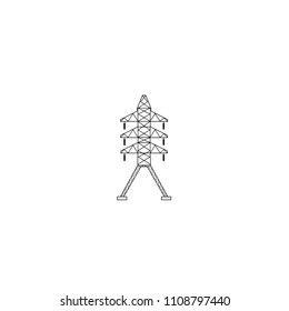 Electric power system Illustration, presentation, and advertisement. The picture shows a network of interconnected electrical systems in all areas. Symbols, steps for successful business planning Suit