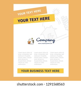 Electric power Title Page Design for Company profile ,annual report, presentations, leaflet, Brochure Vector Background