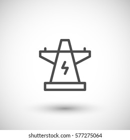 Electric Power Tower Line Icon