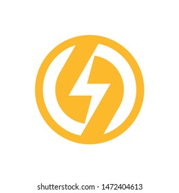 Electric power vector logo design element. Energy and thunder electricity symbol concept. Lightning bolt icon