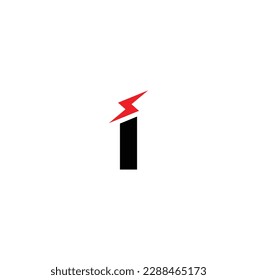I electric power vector logo design element. Energy and thunder electricity symbol concept.Power fast speed logotype.Power font iron alphabet. Metal logo typography. Steel typographic design.