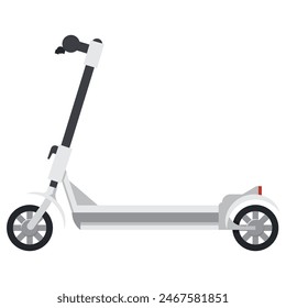 Electric powered scooter vector cartoon illustration isolated on a white background.
