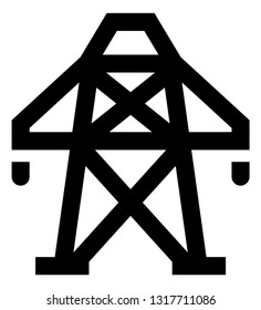 Electric Powerline Tower Icon