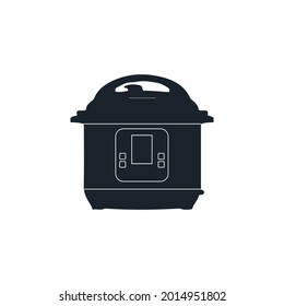 Electric Pressure Cooker Icon Stock Illustration.Electric Pressure Cooker, Slow Cooker, Rice Cooker, Steamer, Saute, Yogurt Maker, Sterilizer, and Warmer