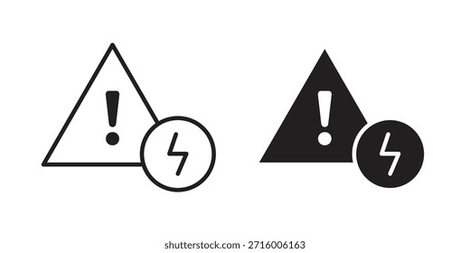 Concepto de icono de problema eléctrico para infografía, Sitio web o App.