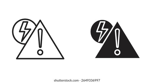 Icono de problema eléctrico Ilustraciones de diseño. iconos web editables