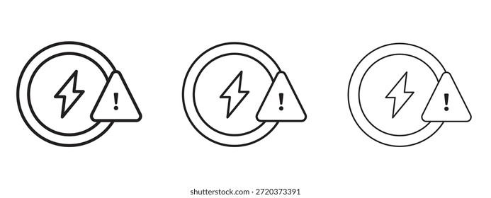 Electric Problem icon. Hand drawn minimalism style vector illustration