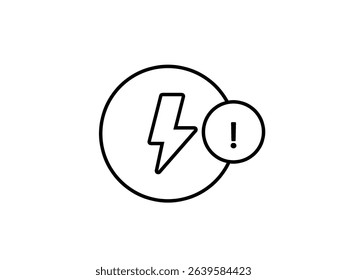 Electric problem icon isolated on white background.