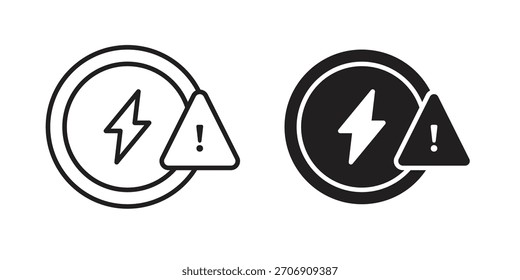 Icono de problema eléctrico, icono de estilo de contorno para Sitio web o App móvil, gráficos de Vector