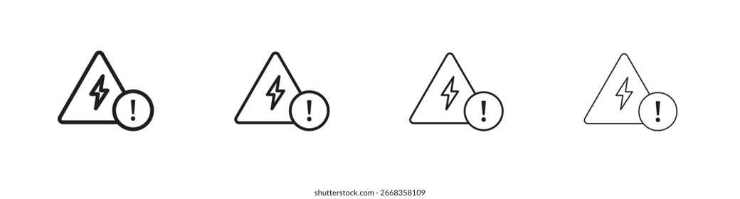 Electric Problem icon symbols collection. Vector EPS 10