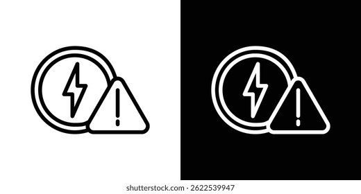 Icono de problema eléctrico Ilustración vectorial EPS