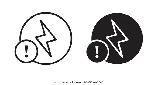 Elektrisches Problem-Symbol. Vektorgrafik. Isolierte Vektorgrafik. EPS-Abbildung.