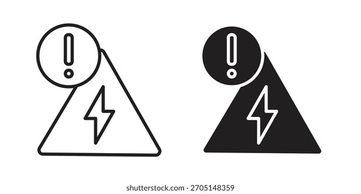Icono de problema eléctrico Vector de diseños modernos planos y de carrera