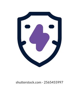 electric protect icon. vector dual tone icon for your website, mobile, presentation, and logo design.