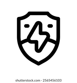 electric protect icon. vector line icon for your website, mobile, presentation, and logo design.