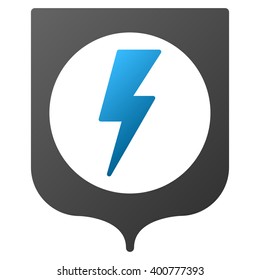 Electric Protection vector toolbar icon for software design. Style is a gradient icon symbol on a white background.