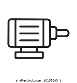 Electric pump Outline bold Vector Icon which can be easily modified or Edited 