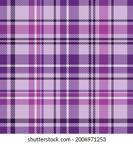 
Electric Purples tartan plaid vector seamless repeat pattern.