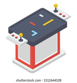 
Electric puzzle with joystick isometric vector design 
