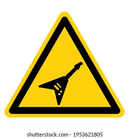 Electric Quitar Symbol Sign,Vector Illustration, Isolate On White Background Label. EPS10