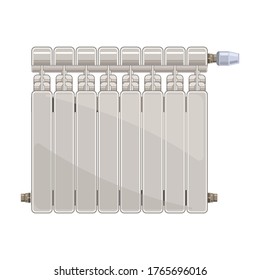 Electric radiator vector icon.Cartoon vector icon isolated on white background electric radiator.