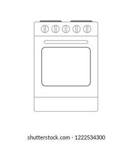 Electric range icon. Outline. Vector.