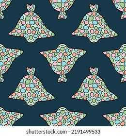 Electric rays pastel colorful seamless pattern vector