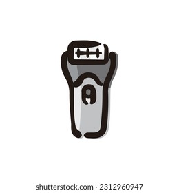 Electric razor - Barber icon (Hand draw color version)