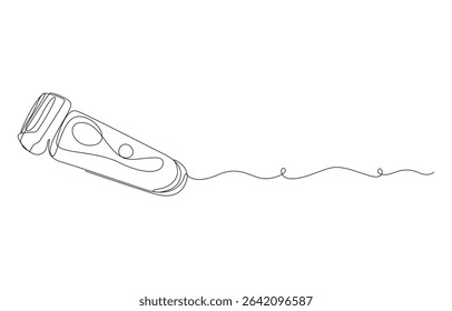 Electric Razor continuous line art drawing