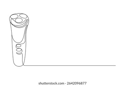 Electric Razor continuous line art drawing