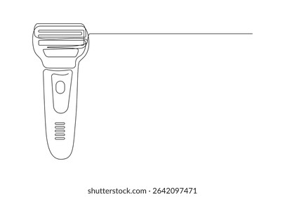 Electric Razor continuous line art drawing