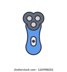 Electric razor flat vector icon sign symbol
