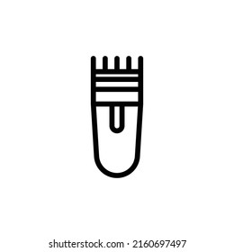 Electric Razor Icon. Line Art Style Design Isolated On White Background