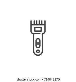 Electric razor line icon, outline vector sign, linear style pictogram isolated on white. Symbol, logo illustration. Editable stroke