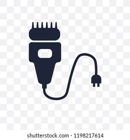 Electric razor transparent icon. Electric razor symbol design from Hygiene collection. Simple element vector illustration on transparent background.