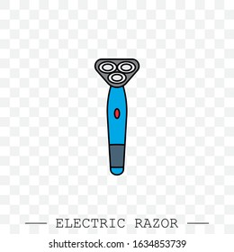 Electric razor vector icon. electric shaving machine symbol. Rotary shaver, electric razor color