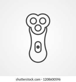 Electric razor vector icon sign symbol