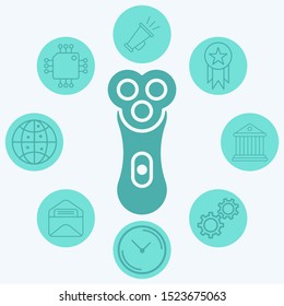 Electric razor vector icon sign symbol