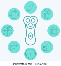 Electric razor vector icon sign symbol