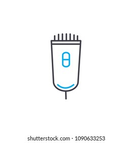 Electric razor vector thin line stroke icon. Electric razor outline illustration, linear sign, symbol concept.