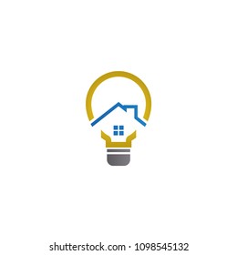 Electric real estate logo icon graphic template