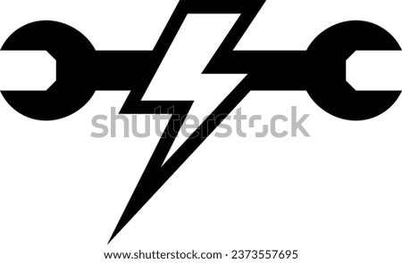 electric repair spanner vector icon