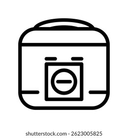 Icono eléctrico de la olla de arroz. Ilustración vectorial