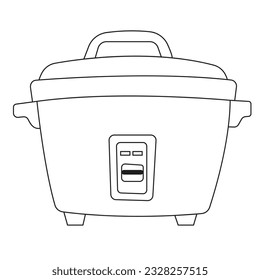 Electric Rice Cooker illustration vector design on White Background