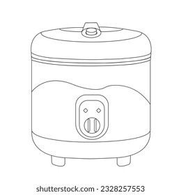 Electric Rice Cooker illustration vector design on White Background