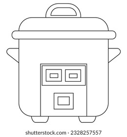 Electric Rice Cooker illustration vector design on White Background